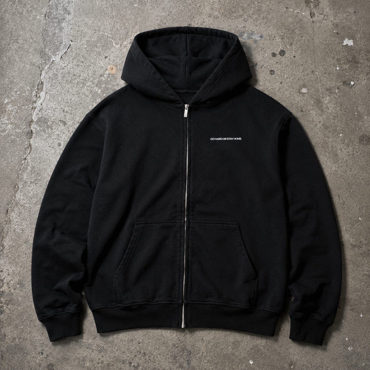 OVERSIZED ZIPPER - BLACK